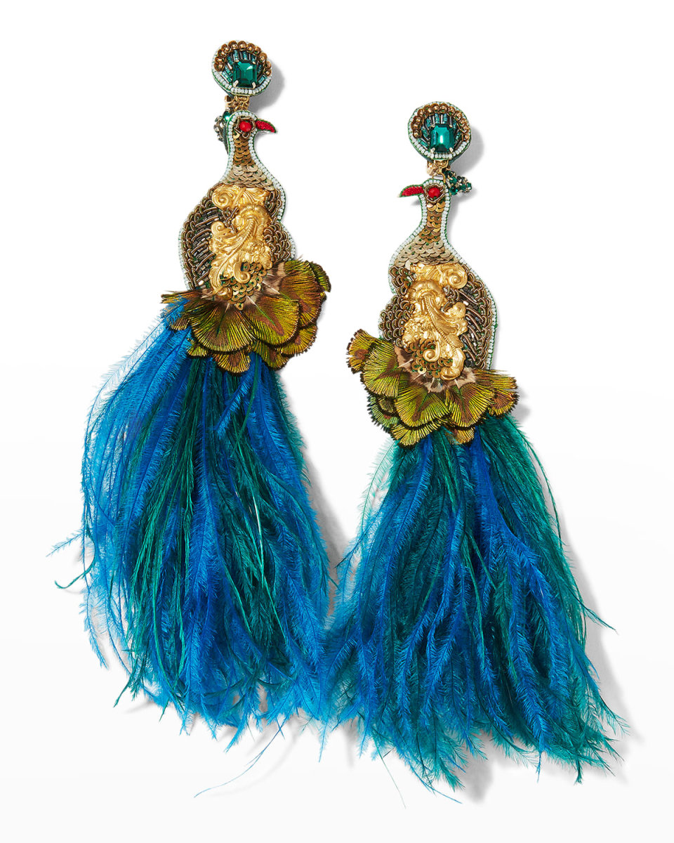 Peacock Feather Earrings